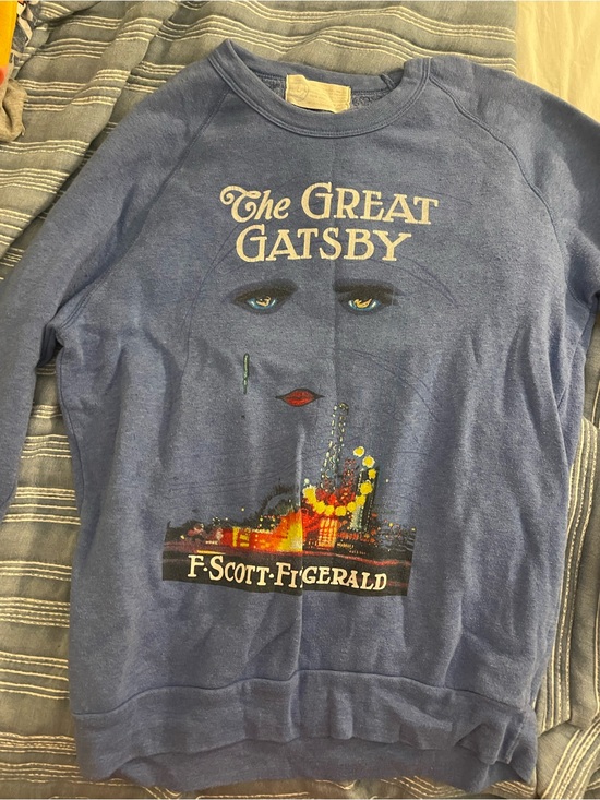 Modcloth Sweaters - The Great Gatsby Graphic Sweatshirt - Blue
